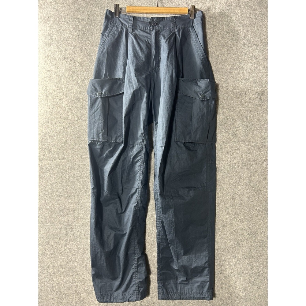 RARE Fjallraven Samlaren Cargo Trousers Men M Blue Ripstop Limited Edition Pants
